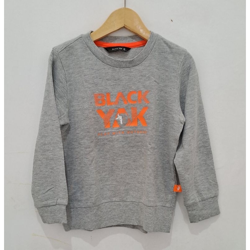 Sweater Cn Crewneck anak 4 5 Tahun Ori BlackYak