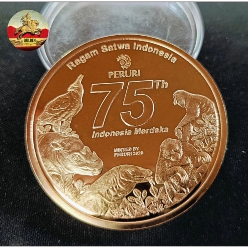 Koin Medali Indonesia Merdeka 75 tahun minted by Peruri 2020