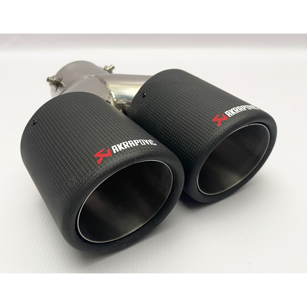 Knalpot mobil racing car Akrapovic carbon fiber 73mm