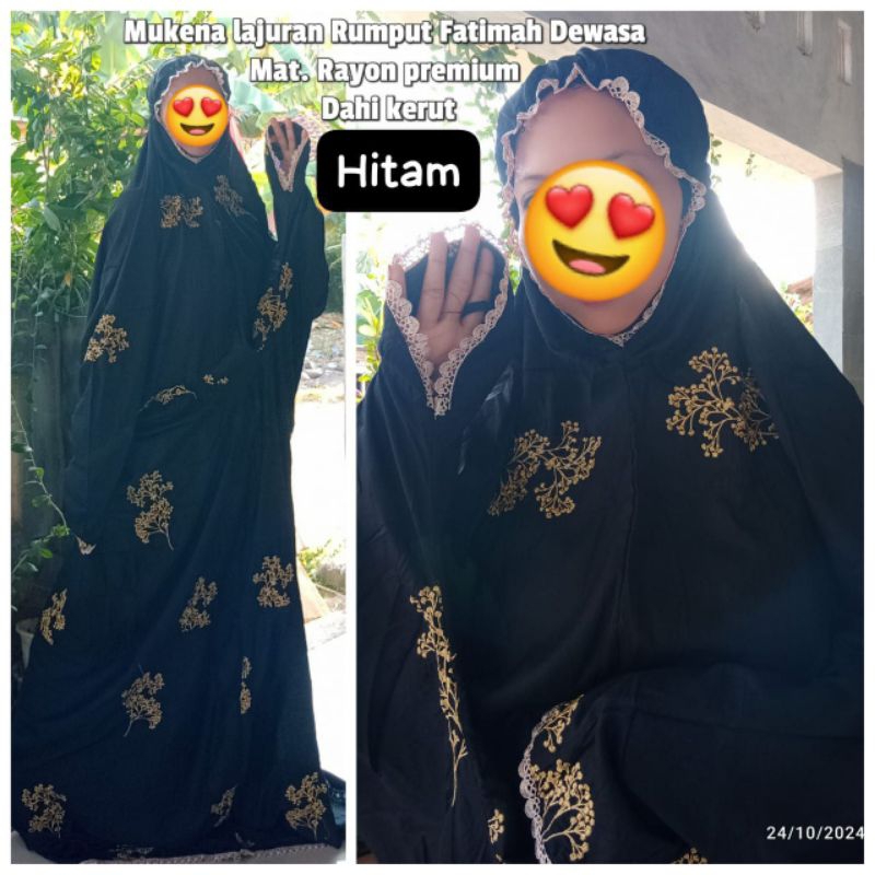 mukena lajuran rayon bordir rumput fatimah