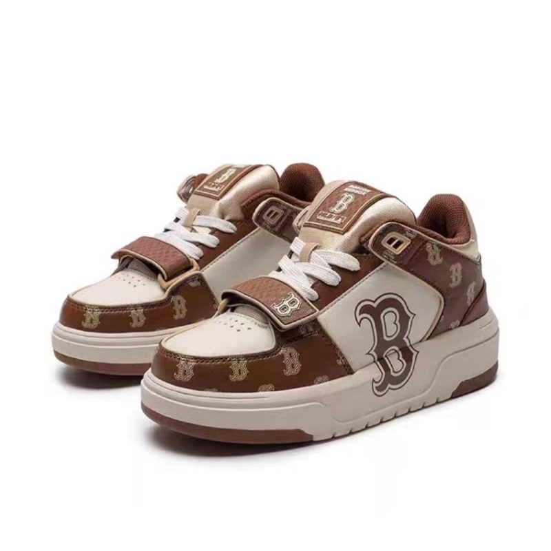 Sepatu MLB Chunky Liner High Monogram Boston Brown / MLB Original
