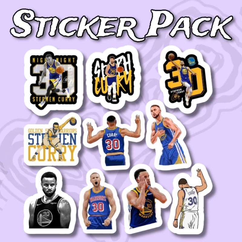 

Sticker NBA Steph Curry Pack isi 10 pcs vinyl waterproof