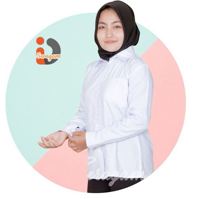Kemeja Pabrik Putih Polos/ Kemeja Kerja Putih Polos / Kemeja Magang Putih Polos