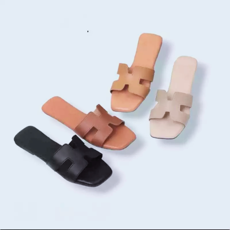 Sandal teplek slop wanita motif H /sandal termurah/sandal trendy