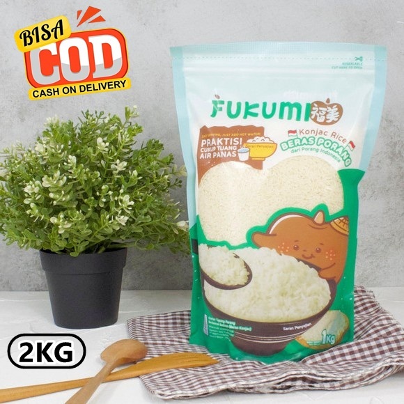 

Beras Porang Fukumi ORIGINAL Pouch 2 Kg - Beras Diet Halal