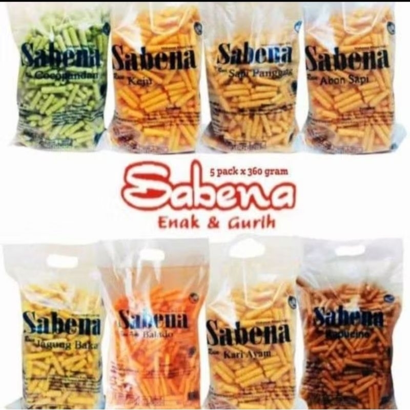 

MAKANAN RINGAN SABENA SNACK STICK CEMILAN CIKI 360 GR ANEKA RASA GURIH