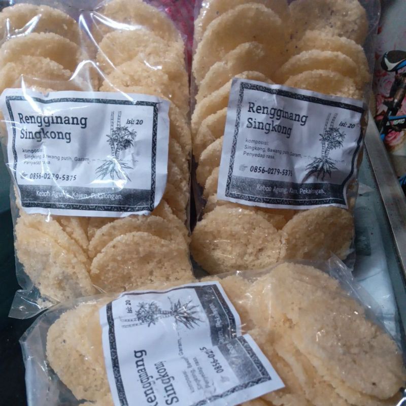 

RENGGINANG SINGKONG 230gr isi 20 keping / RENGGINANG POONG MENTAH