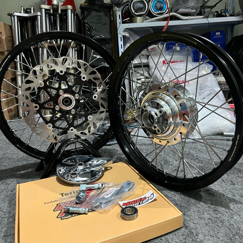 paket velg set tromol bubut cnc depan jupiter belakang rx king set velg TDR 160/185 17 pnp shock nin