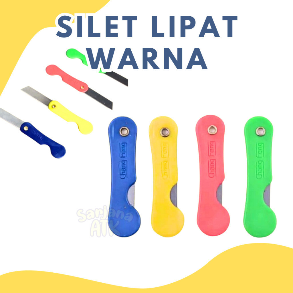 

(12pcs) Silet pemes lipat mini Cutter Kecil warna warni