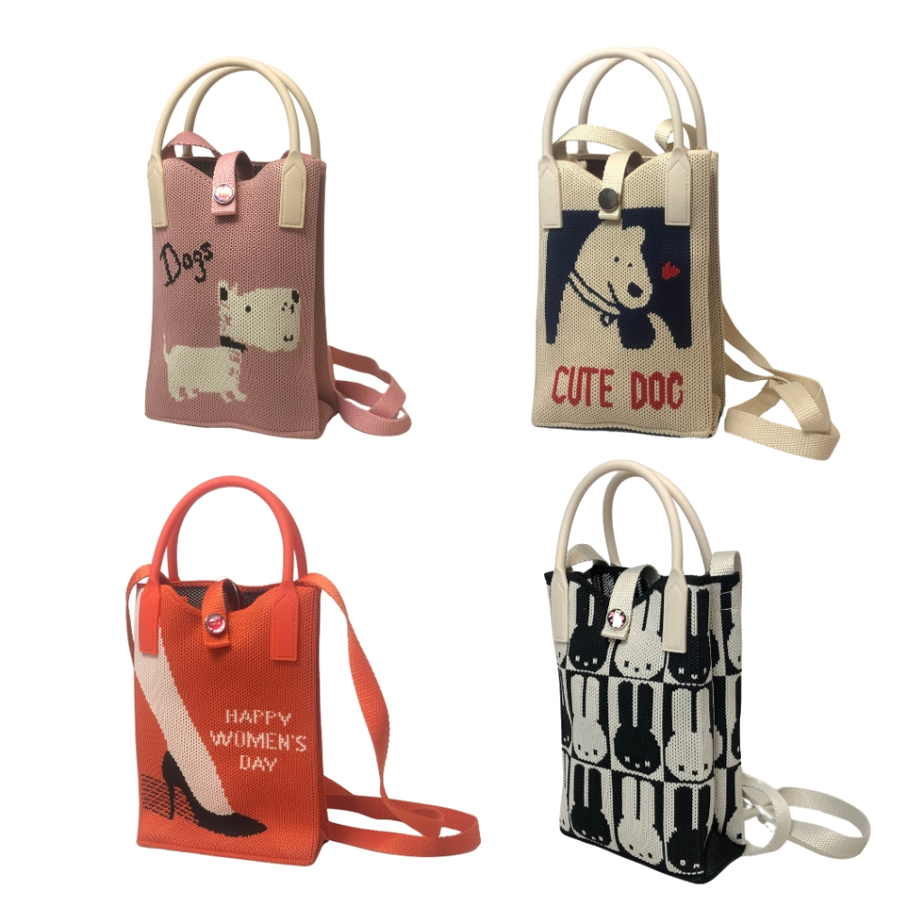 Tas Rajut Mini Cute Motif Rajut Bangkok Tas Selempang Kecil Knit Bag Knit Bangkok Tas Hp Knit Korea