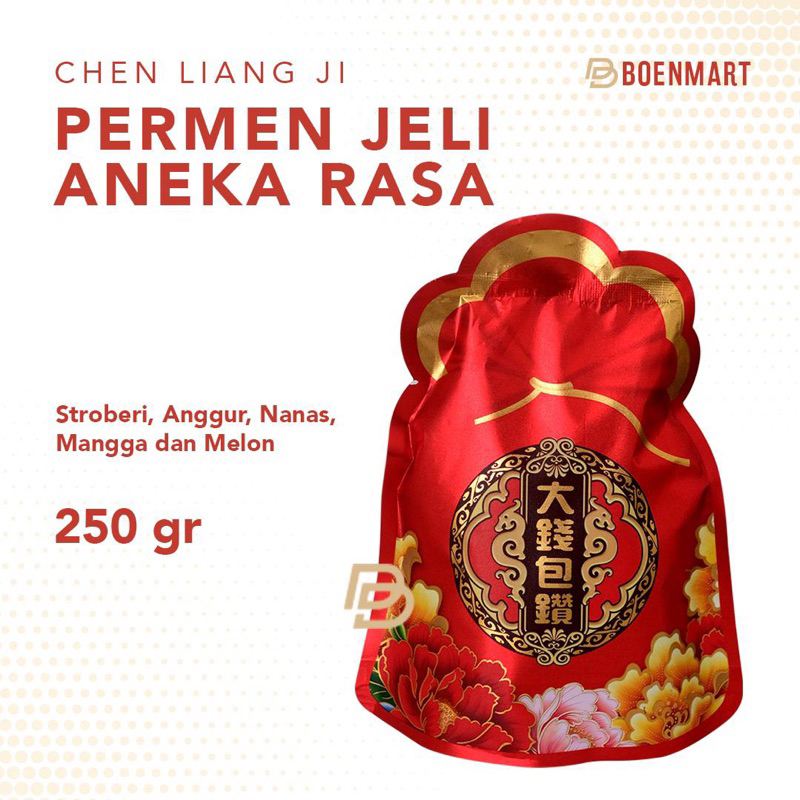 

CLJ Permen Jeli Aneka Rasa Stroberi Anggur Nanas Mangga dan Melon 250 gr
