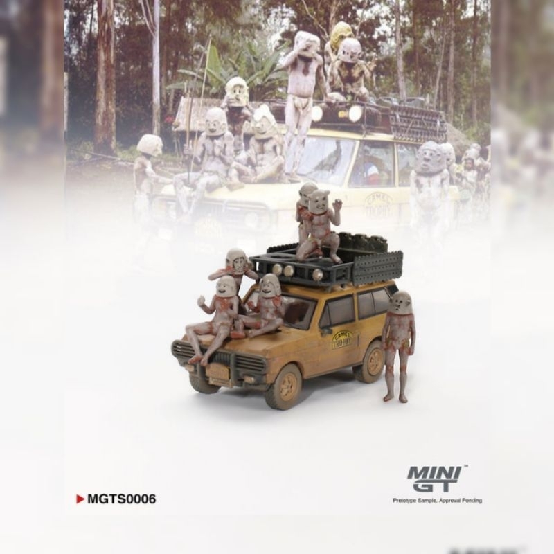 Minigt 1/64 diecast 1983 Trophy Camel Papua New Guinea Land Rover /Range Rover with figure