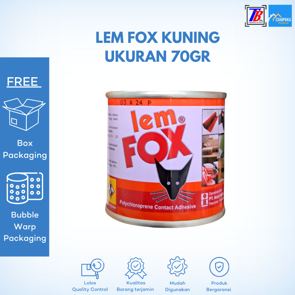 

Lem Fox Kuning Ukuran 70 Gram