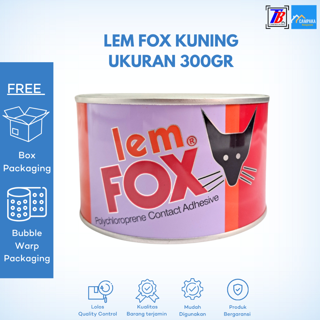 

Lem Fox Kuning Ukuran 300 Gram