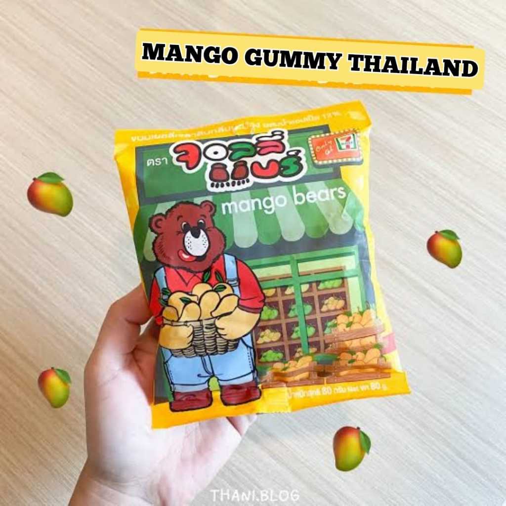 

Jolly Bear Mango Gummy Yupi Jelly Permen Chewy Thailand