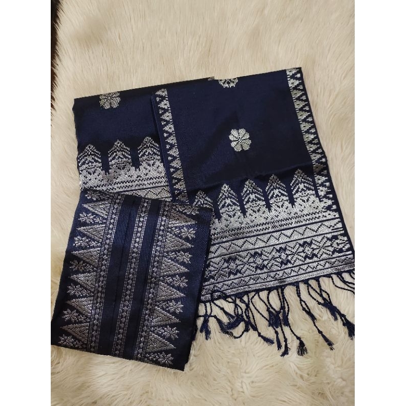 Songket silungkang couple set ( songket silungkang + baju songket ) warna navy, dongker, blueblack
