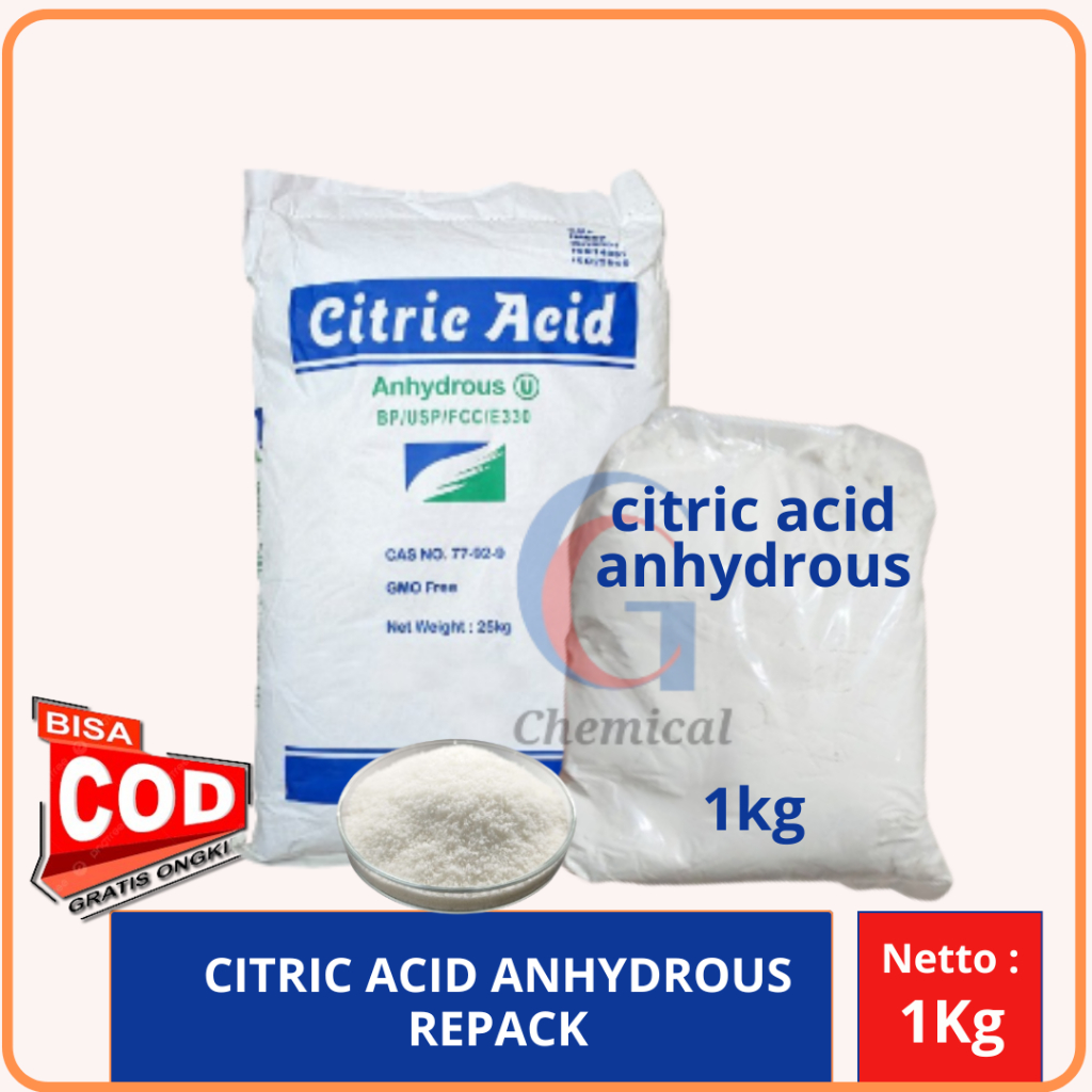 

CITRIC ACID ANHYDROUS REPACK/ 1KG/ CITRUN