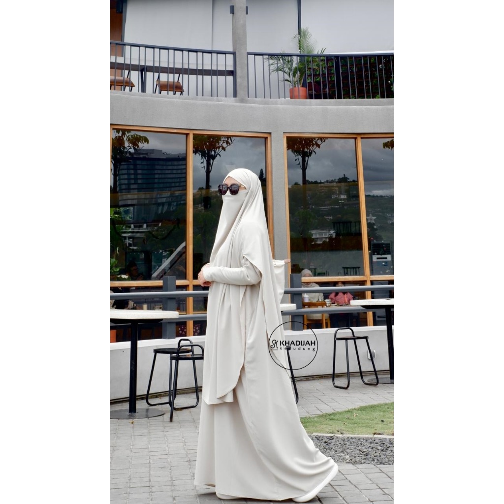 Khadijah Kerudung - Zafira I Gamis Abaya Set Hijab Terbaru Semi Batwing Bahan Marbella Silk