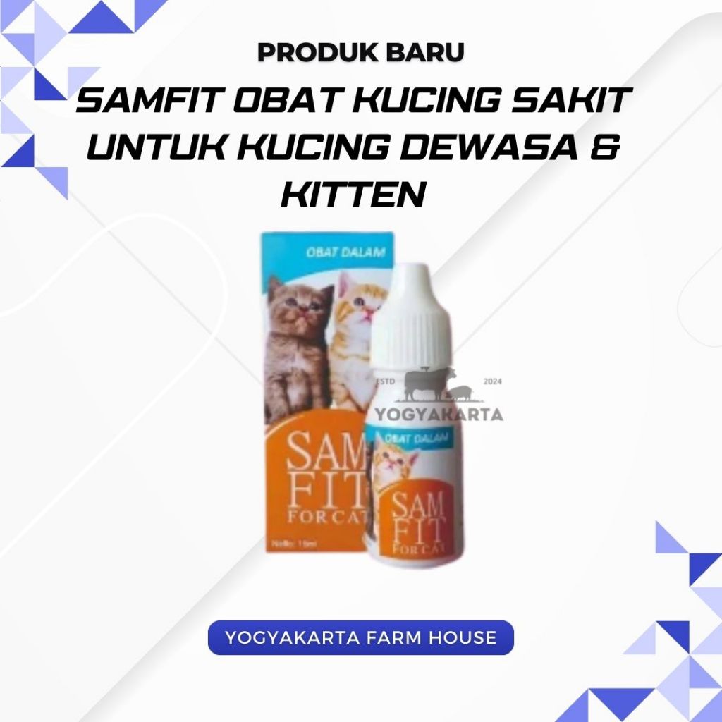 SAMFIT Obat Diare Kucing Flu Lemas Cacingan Tidak Mau Makan Obat Kucing Sakit Dewasa Kitten Obat Dal