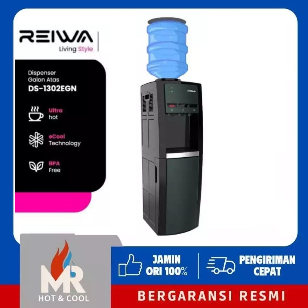 DISPENSER GALON ATAS REIWA DS 1302 3 KRAN