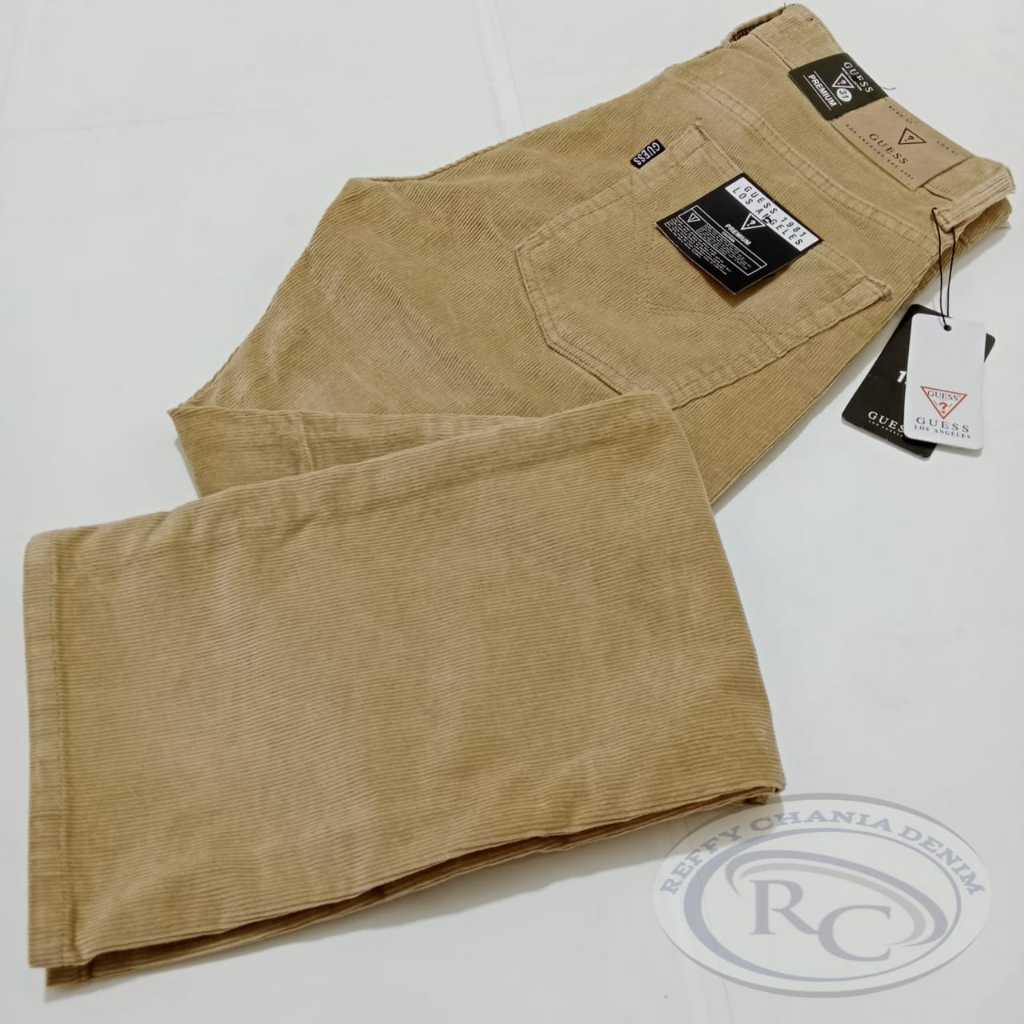 CORDUROY KADORAI KODORAI CELANA PANJANG PRIA MODEL BASIC STANDAR REGULER CREAM BISA BAYAR DITEMPAT