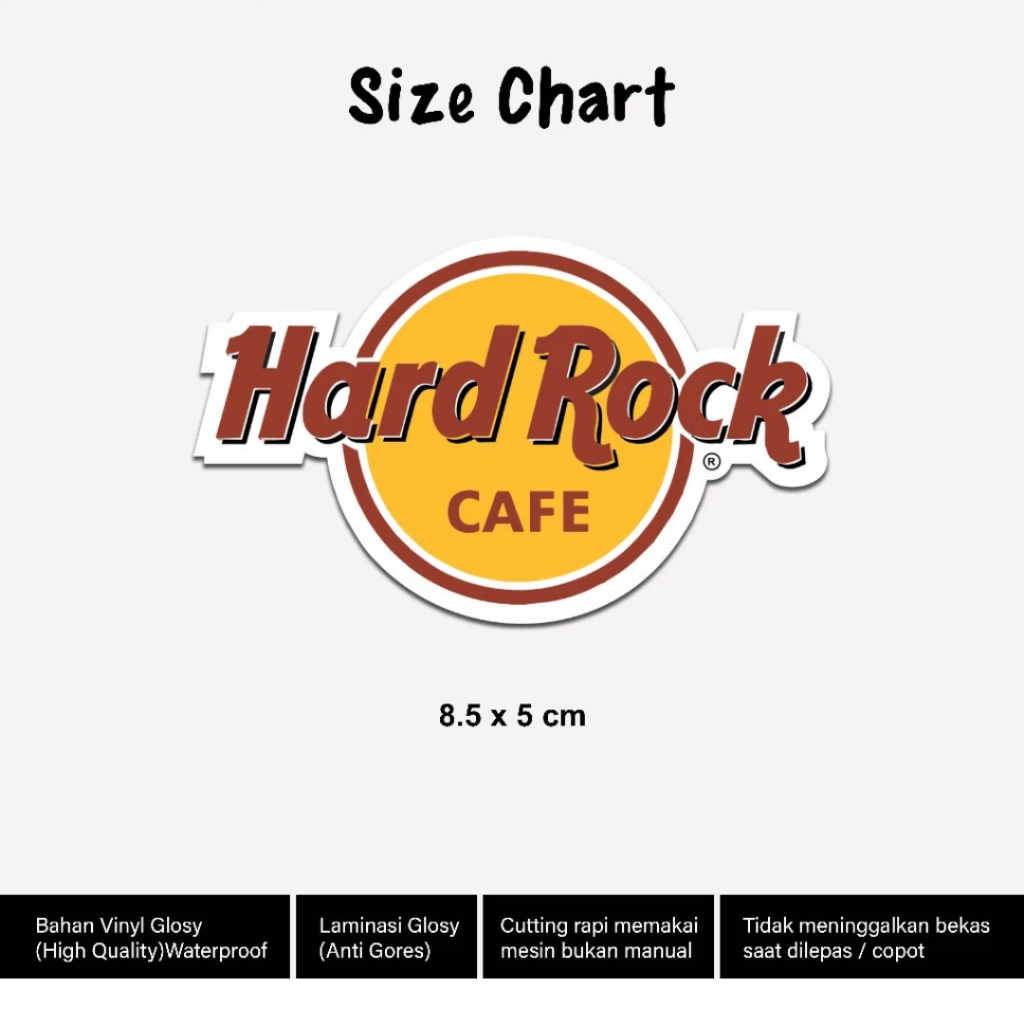 

Stiker Tahan Air Vinyl Glossy Sticker Band Helm Motor Laptop Notebook