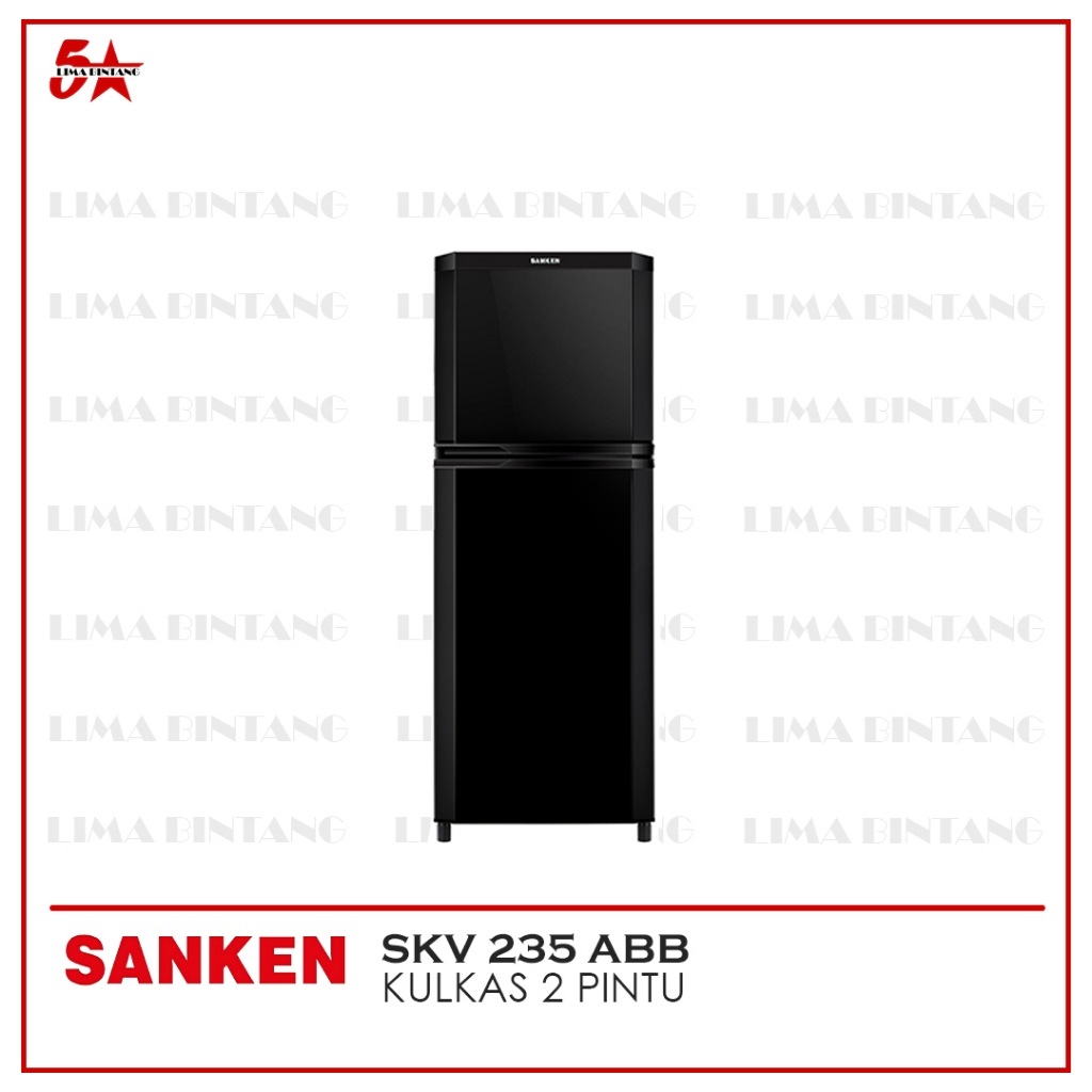 SANKEN KULKAS 2 PINTU 230 LITER SK-V235A-BB / SKV 235 ABB