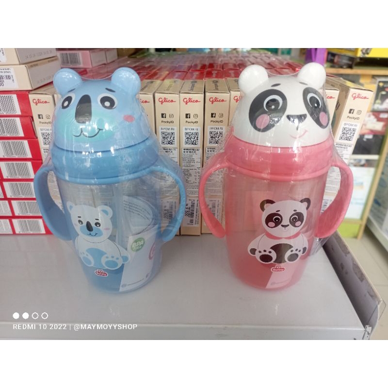 BUNNY Training Cup with Straw 360 ml fliptop / Botol training cup sedotan / botol minum bayi / train