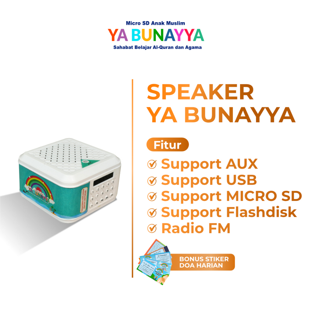 Speaker Bluetooth Alquran Murottal Anak Ya Bunayya