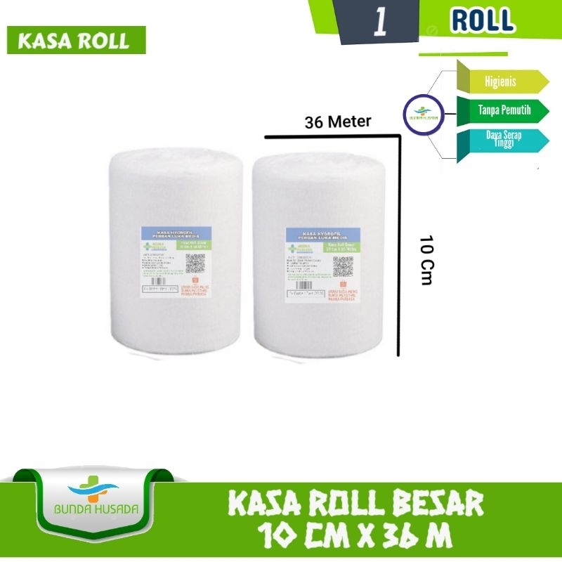 Kasa Gulung Roll Besar Kain Perban Pembalut Luka Patah Tulang Ukuran 10Cm x 40y