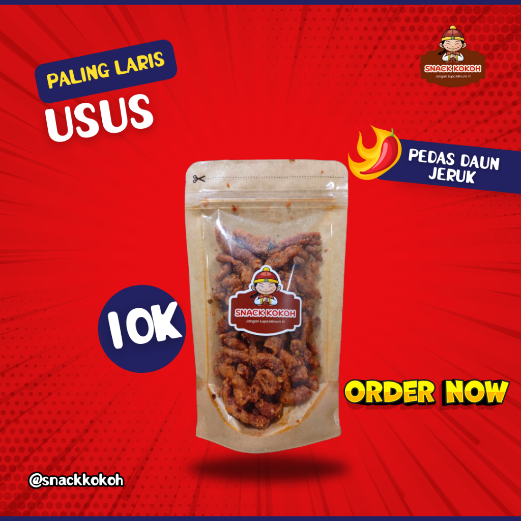 

Snack Kokoh - Usus DJ Pedas 100g, 250g