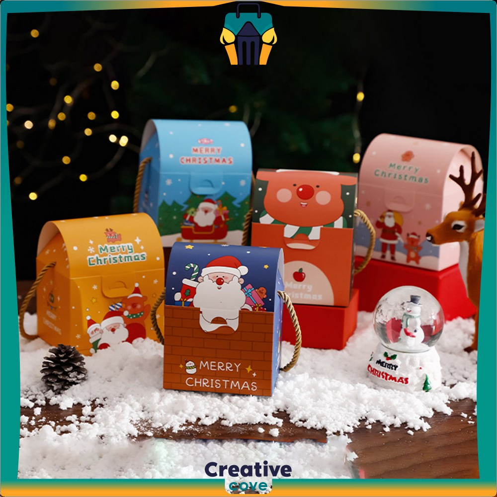 

Kotak Hampers Natal Kotak Kue Kering / Box Cookies Xmas Kado Natal / Goodie Bag Box Hampers Christmas Creative Cove C1161