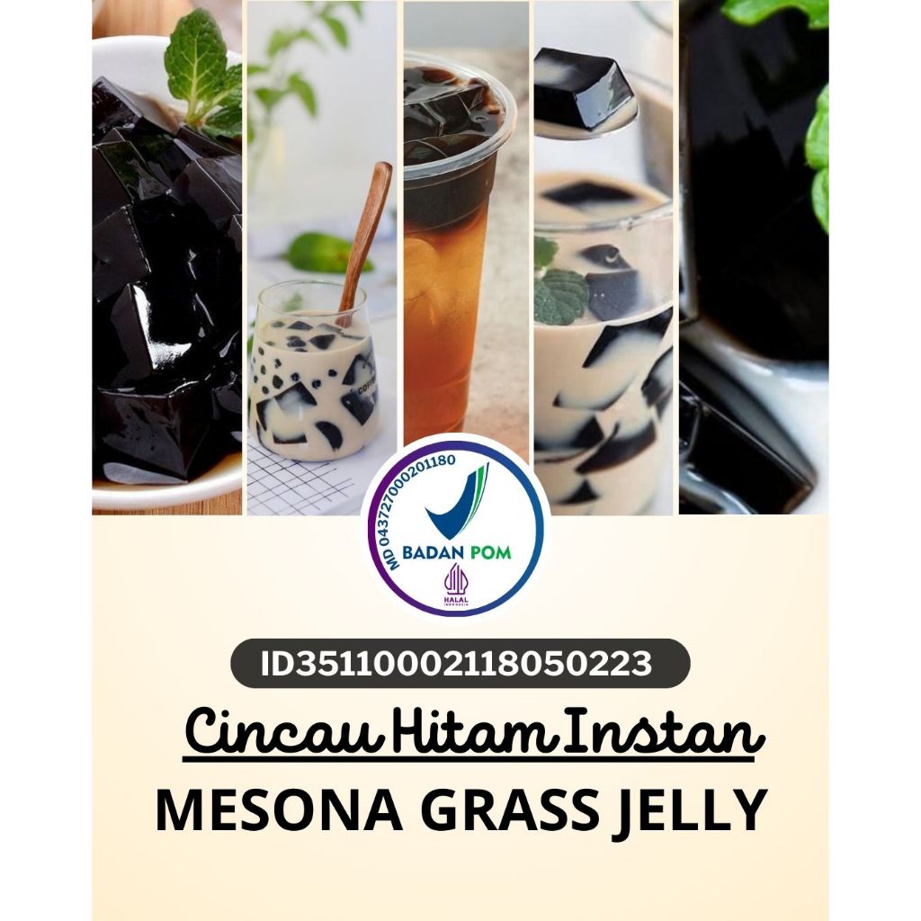 

READY STOCK Janggelan Cincau Hitam Bubuk / Grass Jelly Cincau Instan Powder Kemasan Aluminium Foil 1 Kg