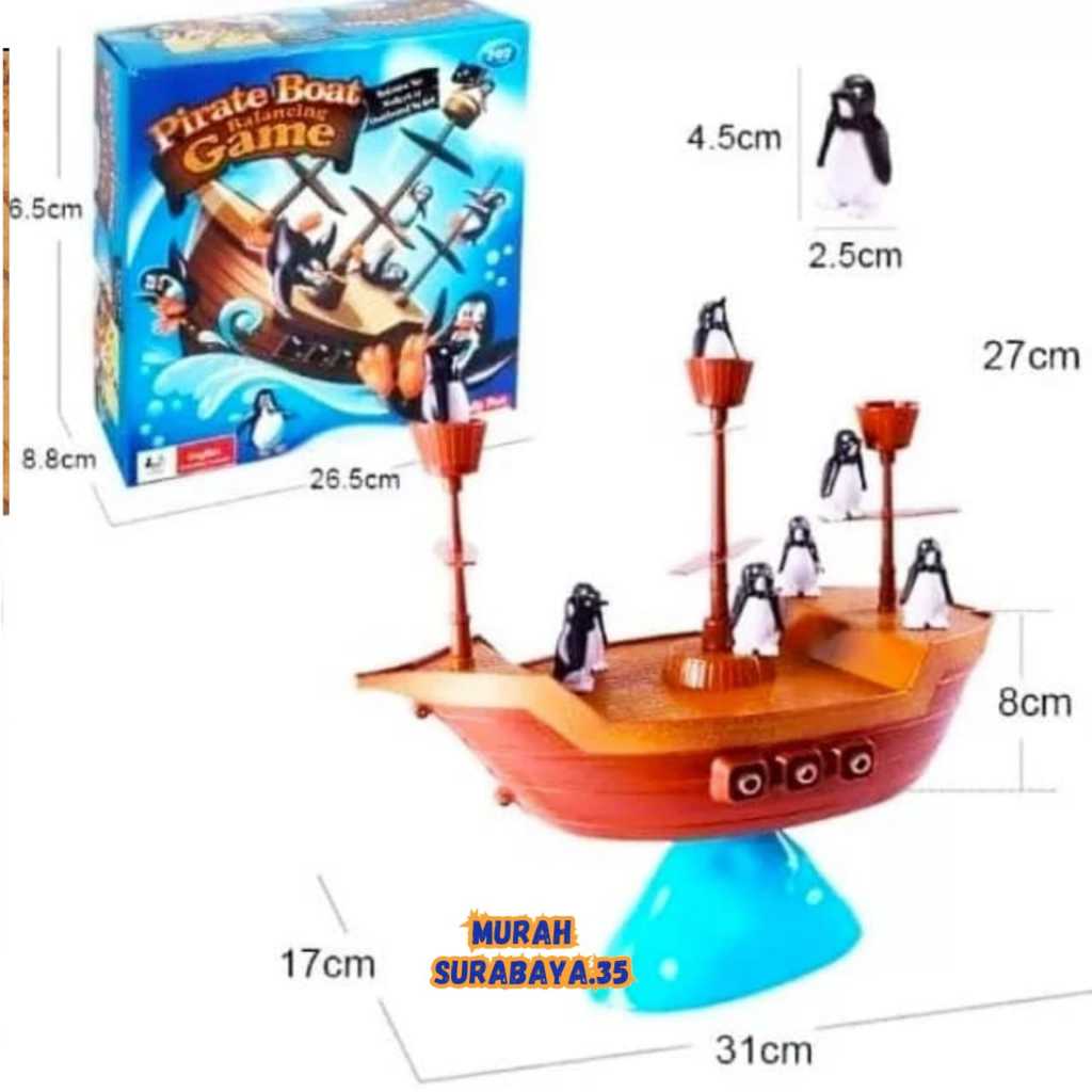 Family Games Keseimbangan Pinguin YG 17 Balance On The Pirate Game | Mainan Edukasi Anak Dewasa Terb