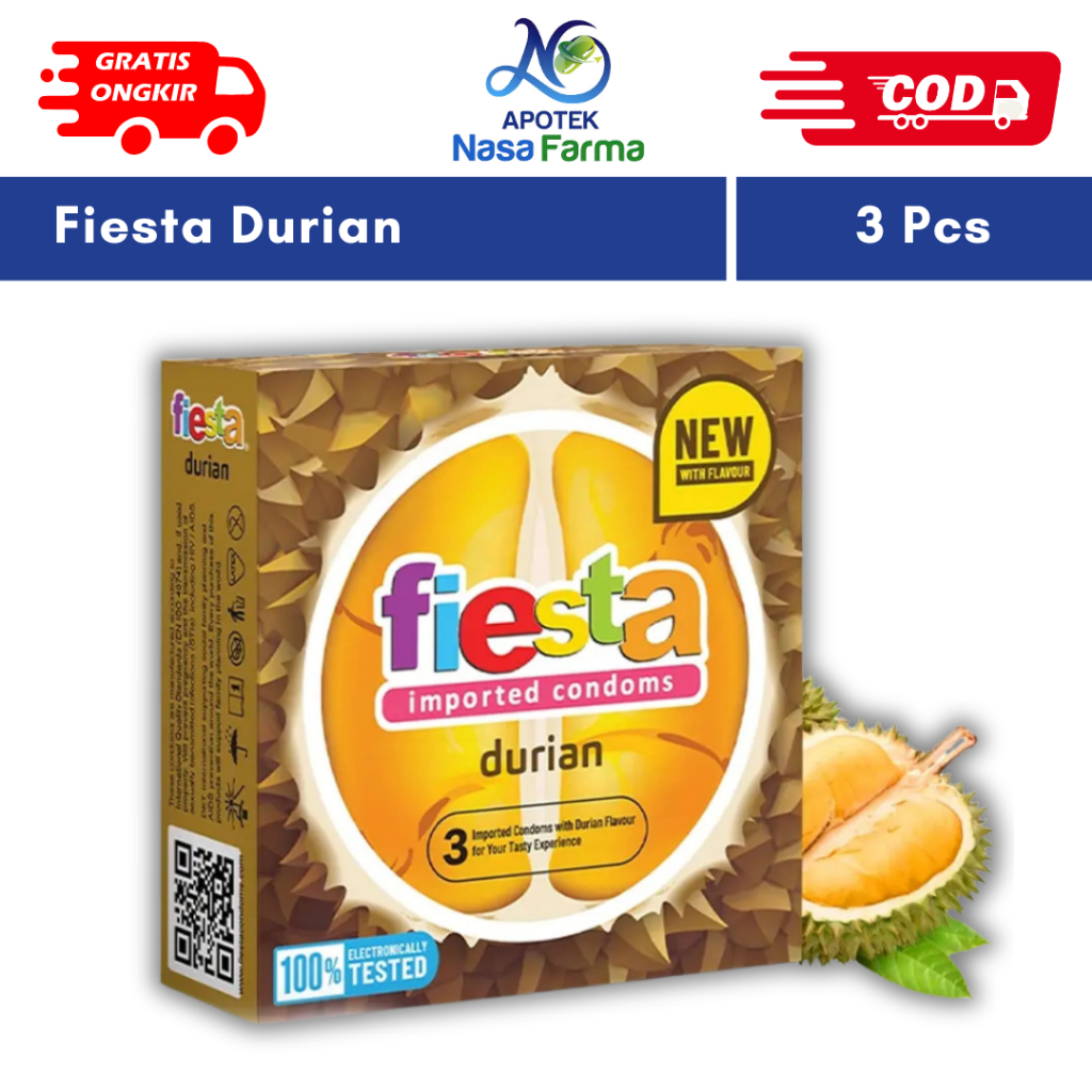 Kondom Fiesta Durian isi 3 Pcs Aroma Durian