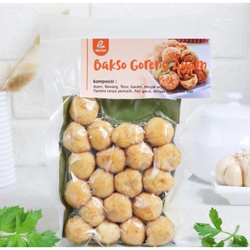 

BAKSO AYAM GORENG NON MSG NON PENGAWET GLUTEN FREE RAW WILD STORE