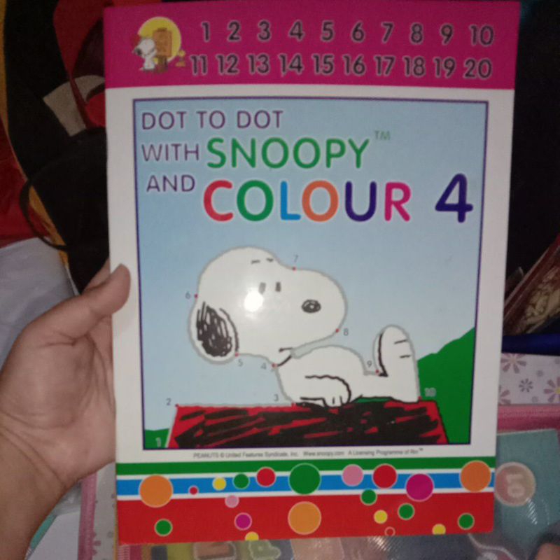 PRELOVED Majalah Anak Snoopy Dot to Dot and colour 4