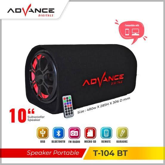 Speaker Advance T-104BT Subwoofer basstube T104BT 10 inch bluetooth