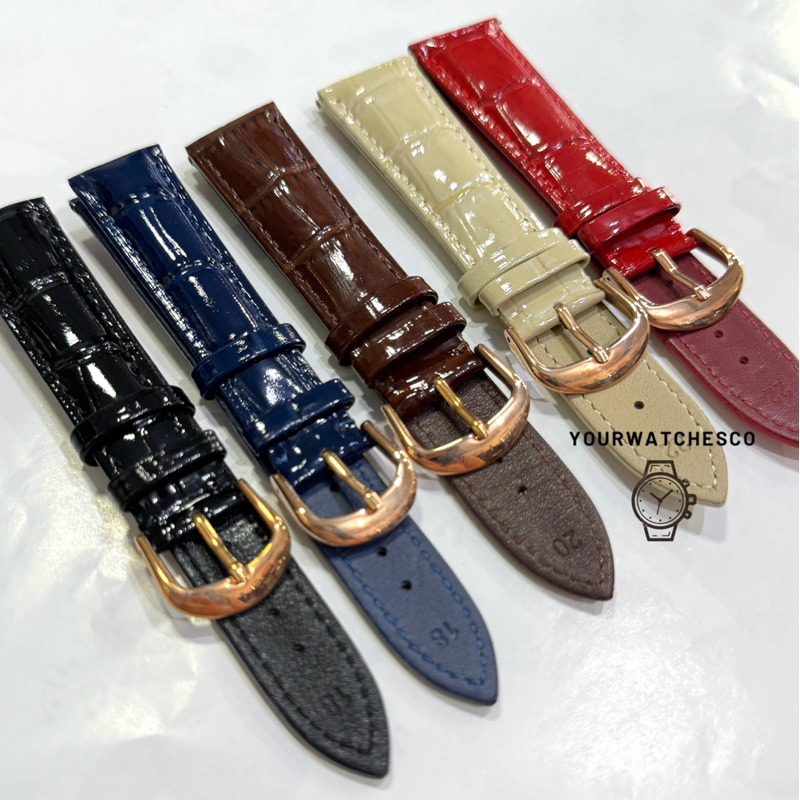 Tali Jam Tangan Kulit Croco Glossy Original / Strap kulit/ Strap Jam Tangan / Leather Strap Croco / 