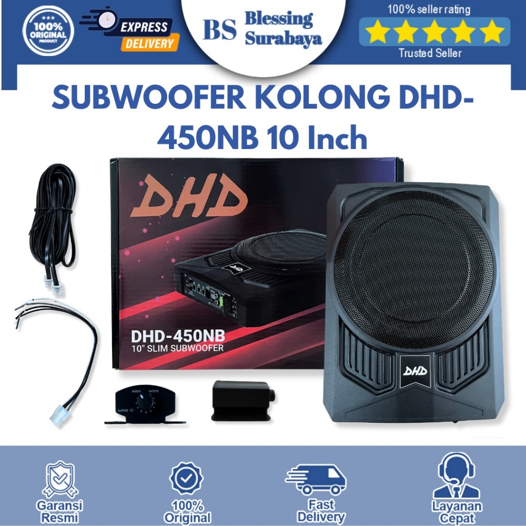 Subwoofer Kolong Mobil Slim Aktif 10 inch dhd-450nb