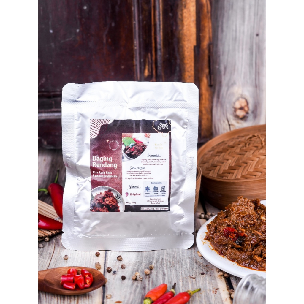 

Rendang sapi kemasan praktis\ Sasiifood