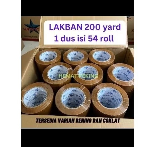 

Lakban Coklat 45 mm 200 yard 1 dus isi 54 pcs