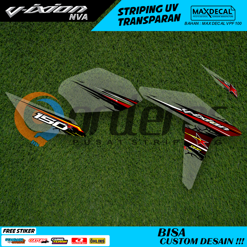 Striping Transparan Yamaha Vixion Old Stiker Setripping Motor Nvl Nva 155 Transparan Custome Decal S