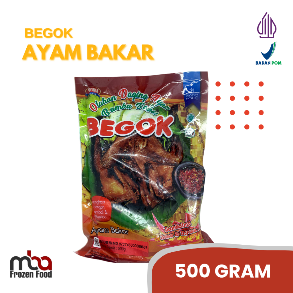 

BEGOK Ayam Bakar/ Ayam /Siap Makan /Frozen Food /Masakan Rumah/Makanan Beku/Ayam Goreng/Ayam Bumbu /Bakaran/Sambal Ayam