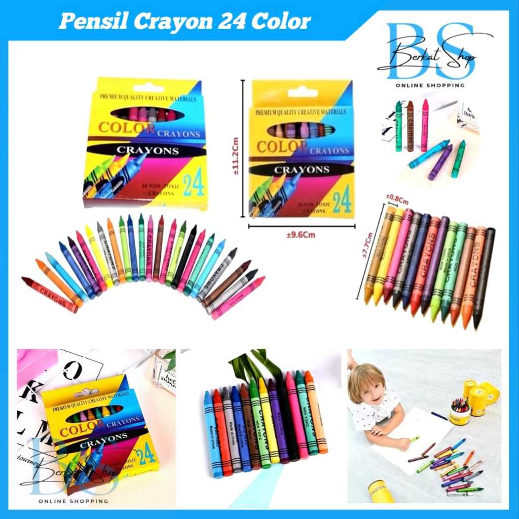 

Pensil Crayon 24 Color / Pensil Crayon 1 Set Isi 24 Warna Alat Tulis Mewarnai Anak-Anak Lengkap