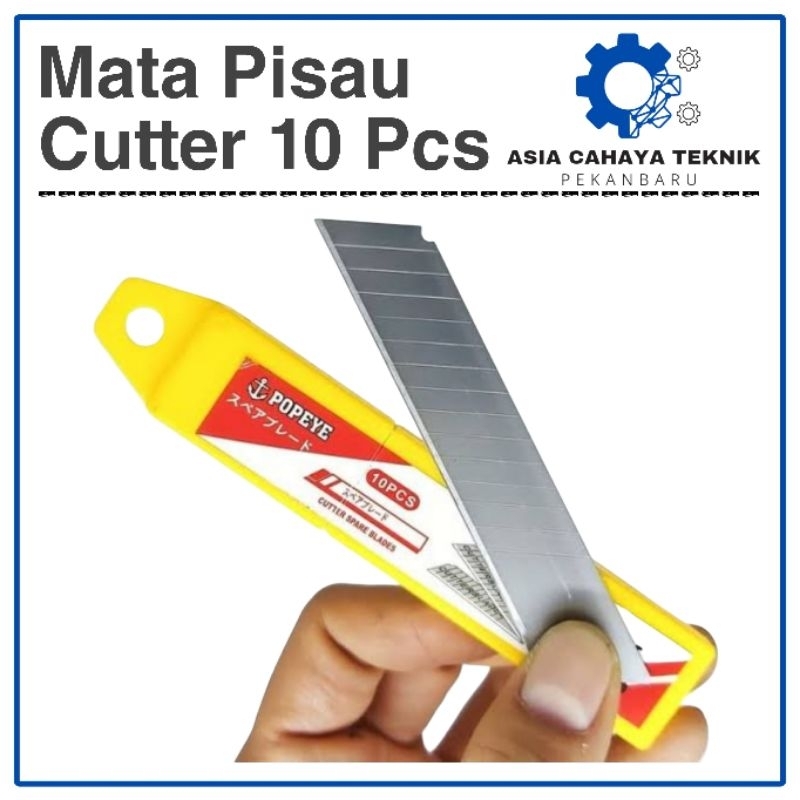 

Mata Isi Refill Pisau Cutter Besar Ukuran L 150 18 mm isi 10 Pcs L150 18mm