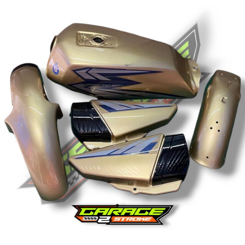 Body Bodi Set Yamaha RX King RXk Warna Gold Glossy Tahun 2002