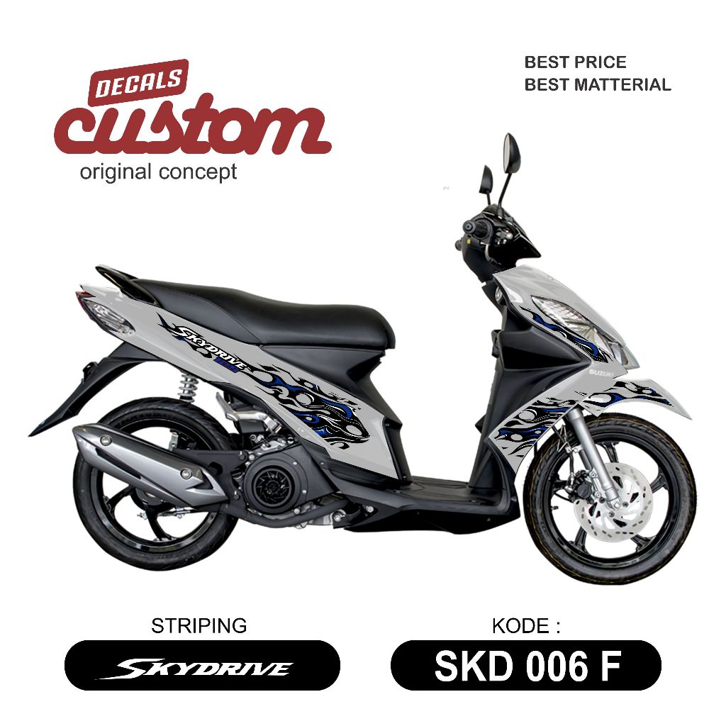 stiker motor suzuki skydrive striping suzuki skaydrive decal skydrive
