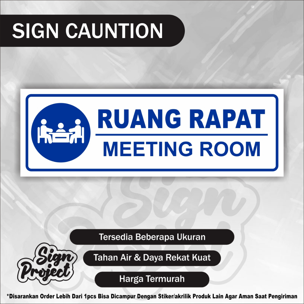 

Stiker Ruang Meeting / Stiker Ruang Rapat / Stiker Rapat / Stiker Kantor / Stiker Perkantoran / Stiker Ruang Pertemuan Ruang Meeting Klinik Puskesmas