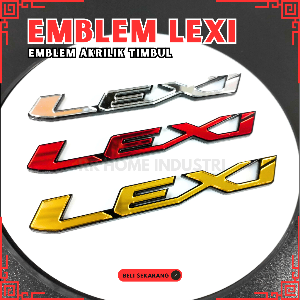 EMBLEM LEXI LOGO TIMBUL YAMAHA LEXI BUKAN STIKER LEXI KEREN EMBLEM MOTOR